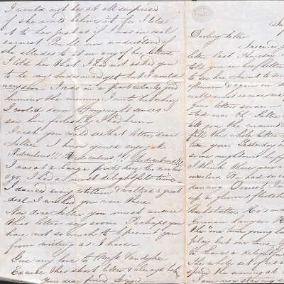 Correspondence, Lizzie to Sallie, 1852