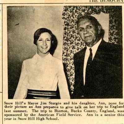 Newspaper clipping, Ann Sturgis, May 1968