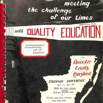 Education Conference Discussion Guide and Annual Budget Report, May 1959
