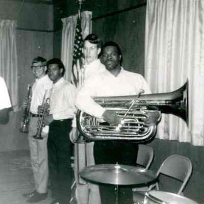 Photograph of band, Apr 1969