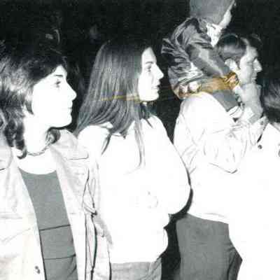 Photograph of Angela Sordano and Sandy Richardson at Snow Hill Halloween parade, 1972