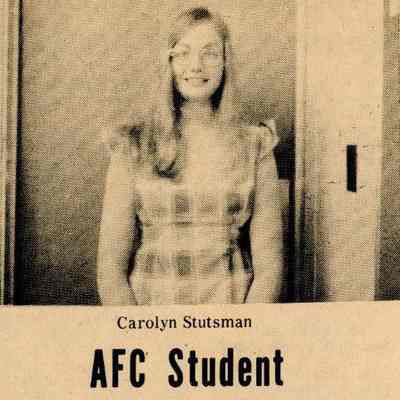 Newspaper clipping, “AFC Student” (Carolyn Stutsman), May 31, 1973
