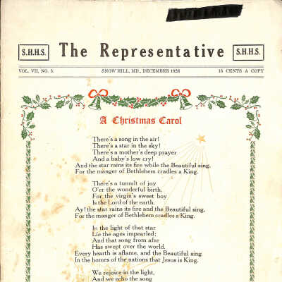 The Representative, Snow Hill High School, December 1928