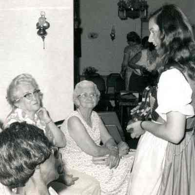 Photograph of Christa Mader visiting MAC Center, Jun 1974