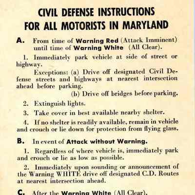 Civil Defense Instructions (ca. 1951-1955)