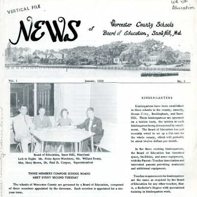 Newsletter, WCPS, January 1959