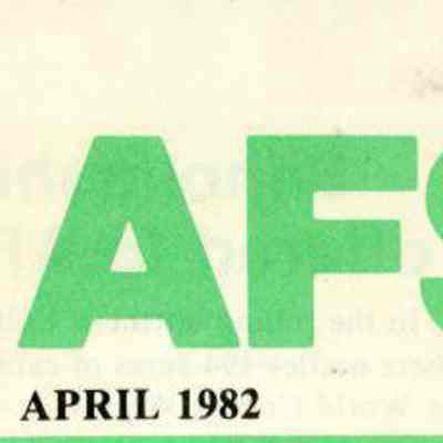 Clippings from AFS World Newsletter, Apr 1982 (3 pieces)
