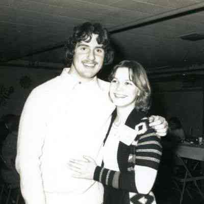 Photograph of Paul Coombs and Cathy Early at Spaghetti Dinner, Feb 1977