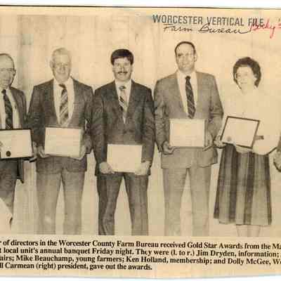 Newspaper Clipping, Farm Bureau Awards, Nov. 18, 1987