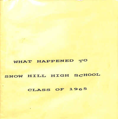 Snow Hill High School Class of 1965 25th Reunion Program, 1990
