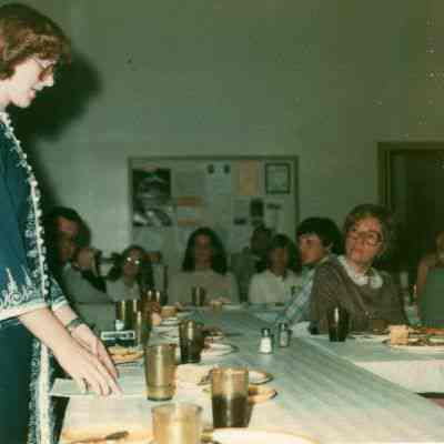 Photograph of Brenda Deuberry and Helen Smittenberg at AFS banquet, Sept 1981