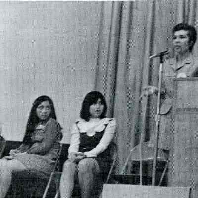 Newsletter clipping, The Eagle, A.F.S. Day picture of Napaporn Daungratantrai and others