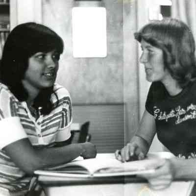 Photograph of Carolina Cayuela and unidentified girl