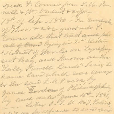 Deed notes, Fairfield, 1863-1888