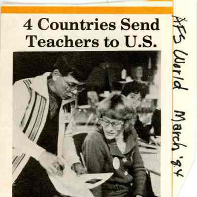 Newsletter clipping, 4 Countries Send Teachers to U.S.,” Mar 1984