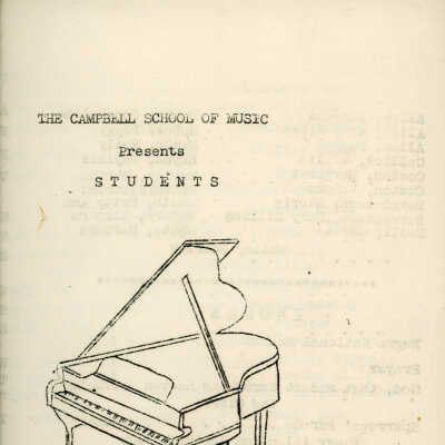 Piano Recital Program, The Campbell School of Music, 1949