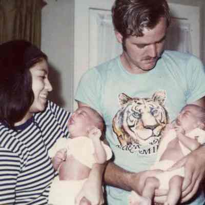 Photograph of Norma Cherrix, Zadok Cherrix IV, Francisco Eduardo Cherrix, and Zadok Cherrix V, Jul 1974