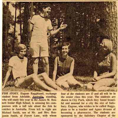 Newspaper clipping, “Fish Story,” Aug. 19, 1967