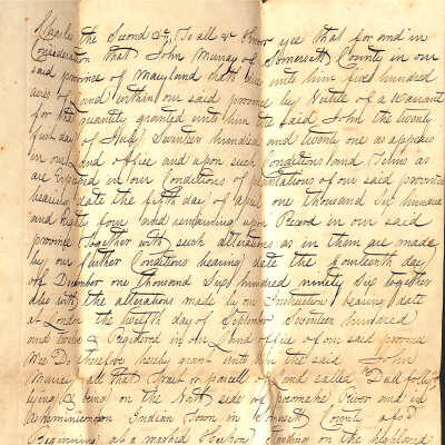 Land Record, 1838