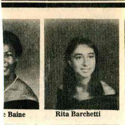 Newspaper clipping, Senior pictures of Rita Barchetti and Lesley Murray, June 1984