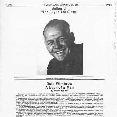 Remembrances of Dale Wimbrow