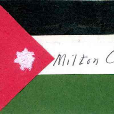 Flag of Jordan labeled ‘Milton Outten’