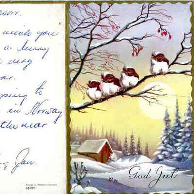 Correspondence, Christmas card from Britt Stomner to Mr. & Mrs. Mason