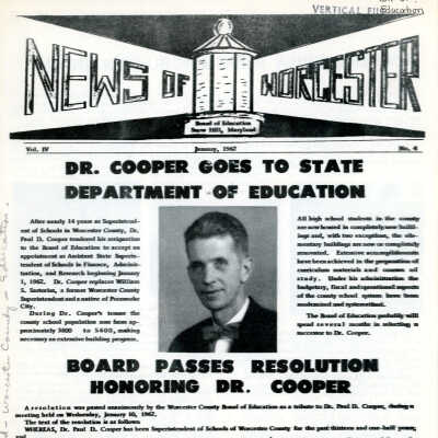 Newsletter, WCPS Board of Education, January 1962