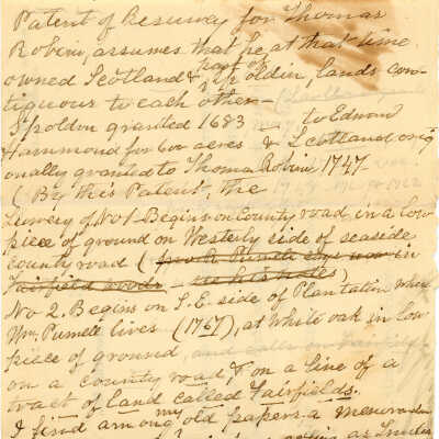 Patent notes, Thomas Robins and Mrs. E. A. Robins