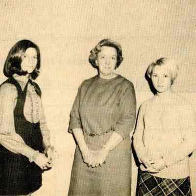 Newspaper clipping, “Two Named in Exchange Program” (Regina Trader and Esther Costello), 1969-1970