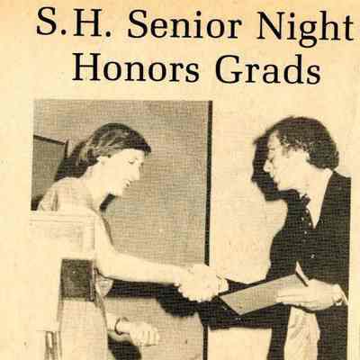 Newspaper clipping, “S.H. Senior Night Honors Grads,” 1979