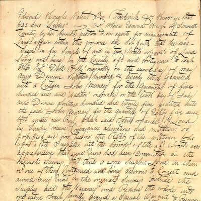 Land Record, Edmond Hough, 1838