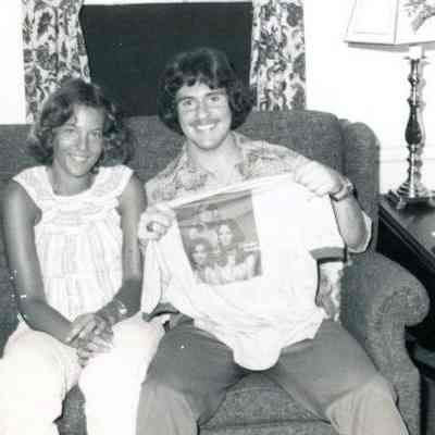 Photograph of Paul Coombes and unidentified girl, 1977