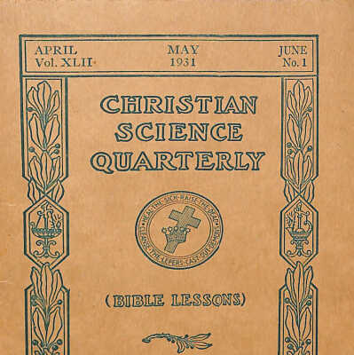 Christian Science Quarterly, May 1931