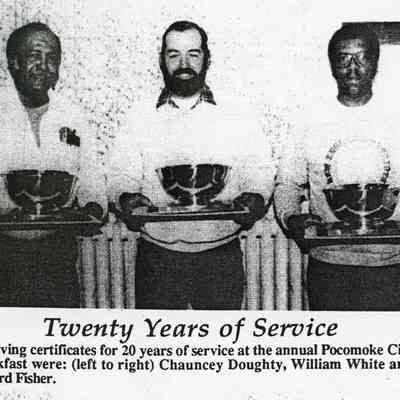 Newspaper clipping, town staff service awards, Dec. 23, 1992