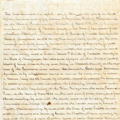 Indenture, A. Hamilton Pruitt, Isaac P. Pruitt, and James B. Robins, 1850