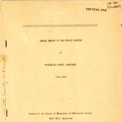 Annual Report WCPS, 1944-1945