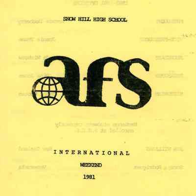 Program, AFS International Weekend, 1981