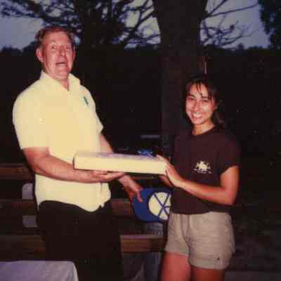 Photograph of Richard Bolen and Rita Barchetti at AFS Picnic, Jun 1984