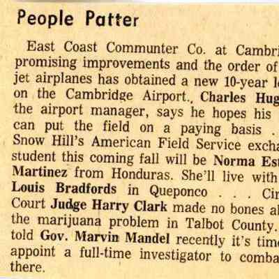 Newspaper clipping, “People Patter” (Norma Martinez), July 11, 1969