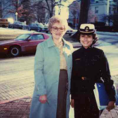 Photograph of Joanne Mason and Carmen Graciela Melgarejo at Maryland State House, Jan 1984