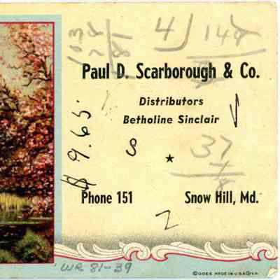 Advertisement, Paul D. Scarborough & Co.