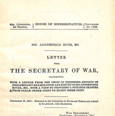 Big Annemessex River Water Survey, No. 1328, 1914