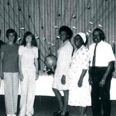 Photograph of Dagmar Landtau, Esther Wilson, and parents