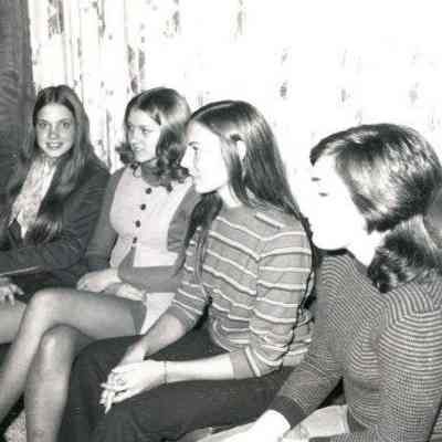 Photograph of four girls, one of them Angela Sordano?