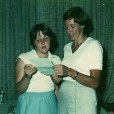 Photograph of Kathy Serman and Ann Coates, Aug 1979