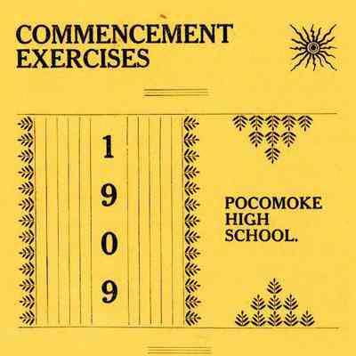 Commencement Program, Pocomoke High School, 1909