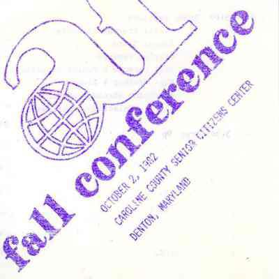 Program, AFS Fall Conference, Oct 1982