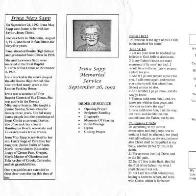 Family History - Sapp
