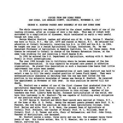 Family History - Hosford